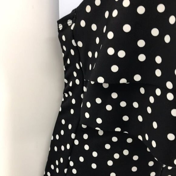 Aqua Green Black & white halter polka dot Tankini Top Size 8 New - Picture 6 of 13